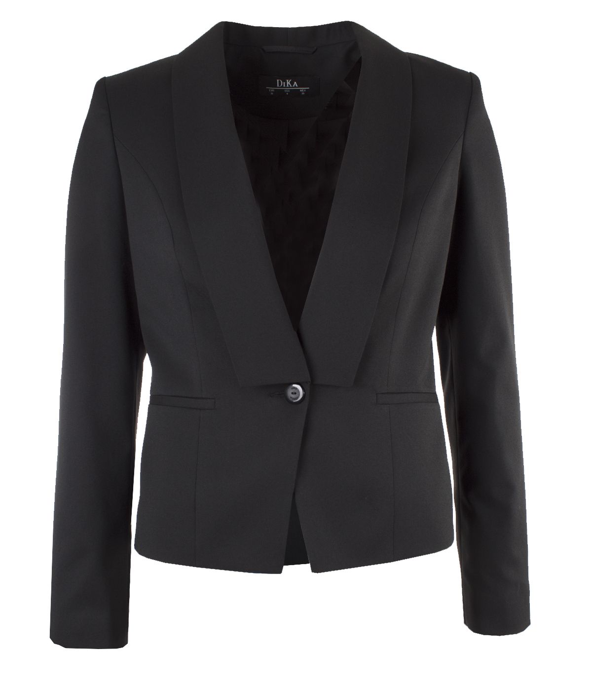 Fitted jacket with tuxedo collar 0
